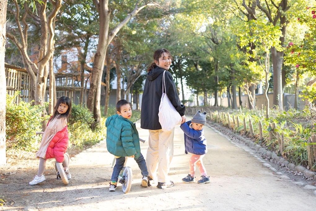 写真、近松公園の周回コースは自転車トレーニングにはもってこい