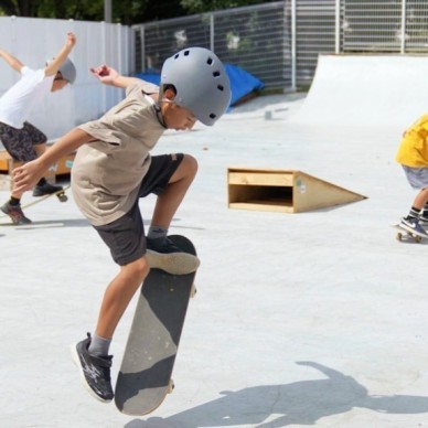 はじめてのスケボー教室　尼崎の新しいスケートパークに行ってみた